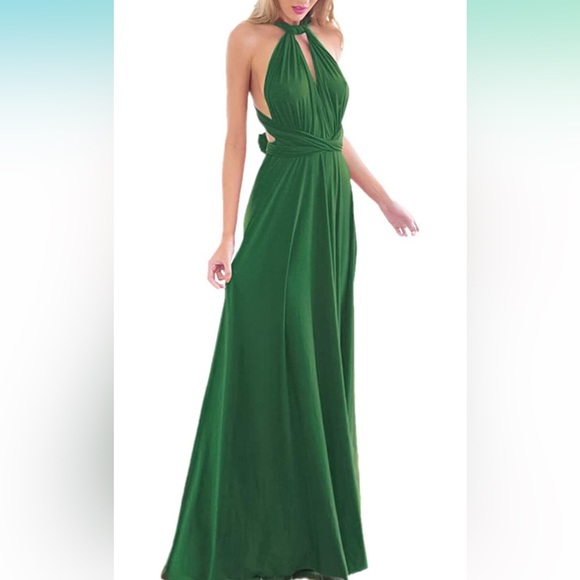 Multi wear floor length tie dress - Picture 3 of 7